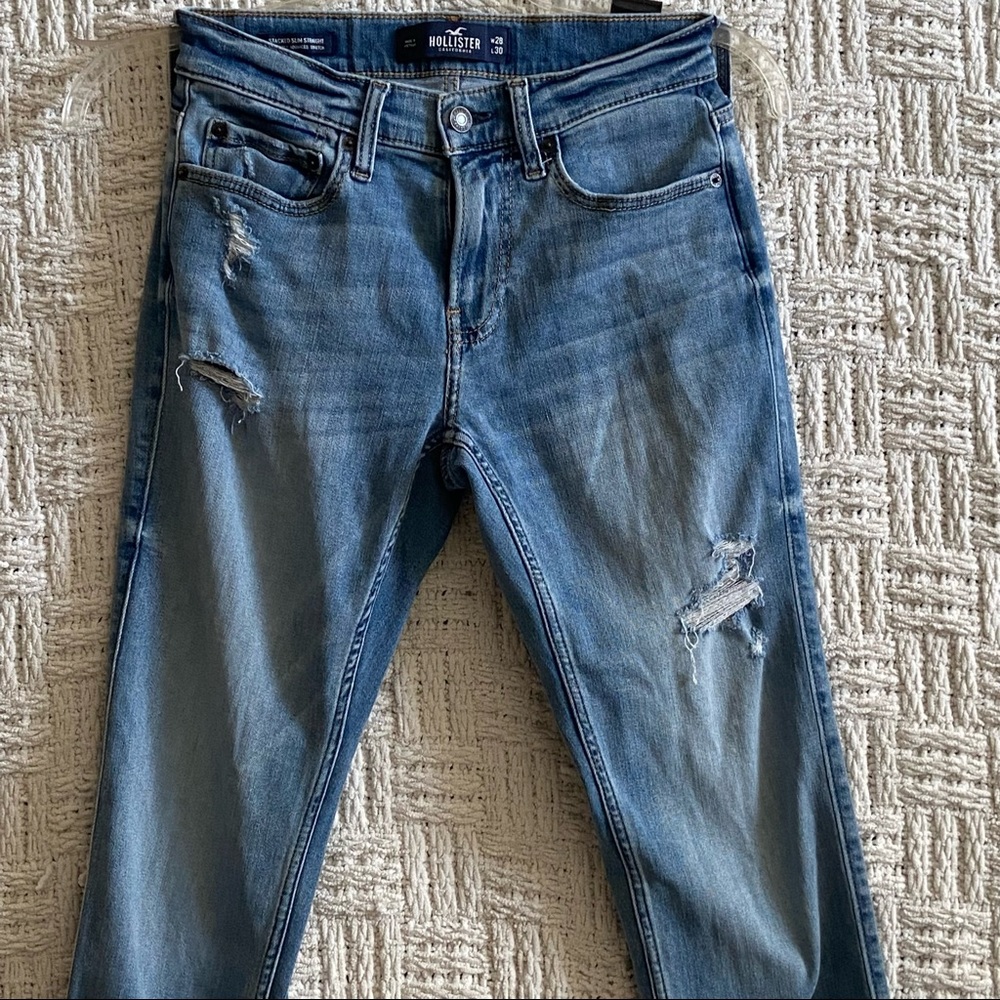 Hollister Slim Straight Jeans - Semi Ripped